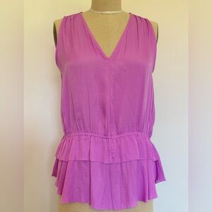 NWT - Banana Republic - Barbie Pink sleeveless silky soft top, Size S